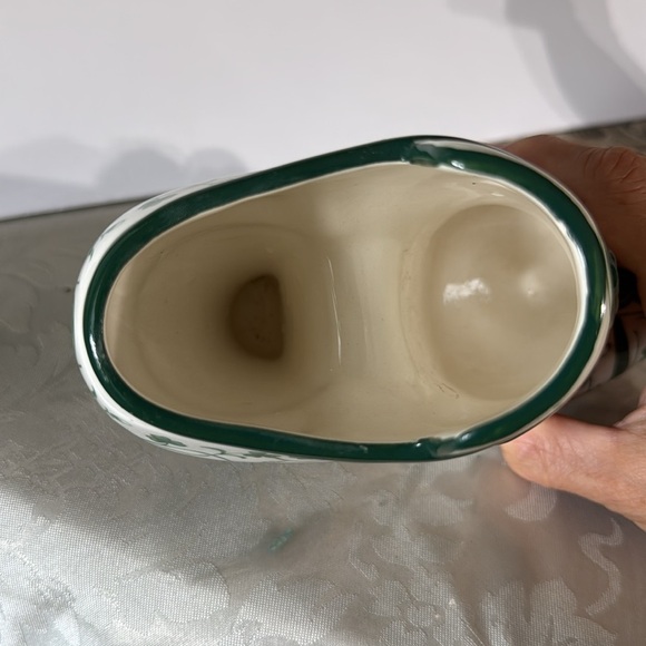 Shamrock Vintage Shoe Planter/Vase Hand painted clover leave designs - Picture 6 of 7